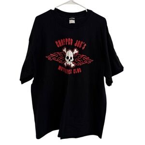 Joe Boxer Chopper Joe’s Skull Flames Graphic Tee Black XXL Motorcycle Shirt